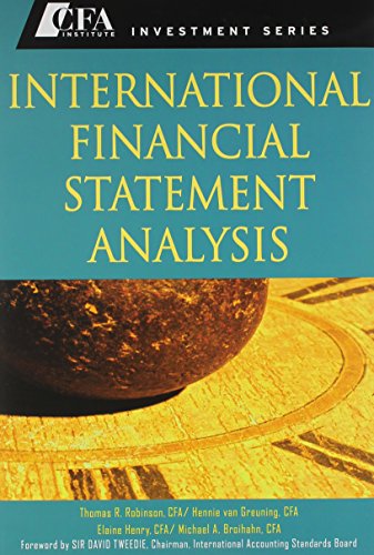 9780470427606: International Financial Statement Analysis