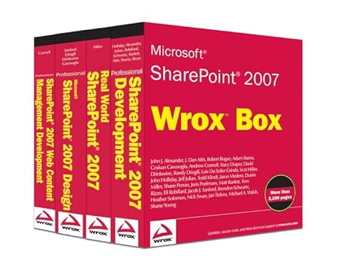 9780470431948: Microsoft SharePoint 2007 Wrox Box: Professional SharePoint 2007 Development, Real World SharePoint 2007, Professional SharePoint 2007 Design & ... 2007 Web Content Management Development