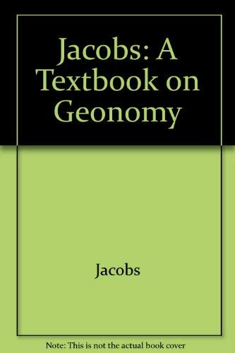9780470434451: Jacobs: A Textbook on Geonomy