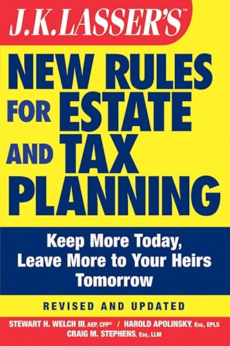 9780470446454: J.K. Lasser's New Rules for Estate and Tax Planning