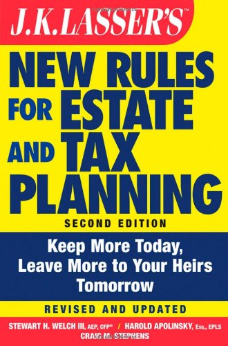 Stock image for Jk Lasser's New Rules for Estate and Tax Planning for sale by ThriftBooks-Atlanta