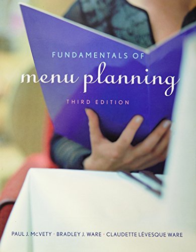 9780470450055: Fundamentals Of Menu Planning