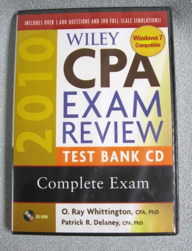 Wiley CPA Exam Review 2010 Test Bank CD - Complete Set (9780470453483) by Delaney, Patrick R.; Whittington, O. Ray