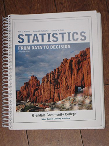 Imagen de archivo de Statistics : From Data to Decision a la venta por Better World Books