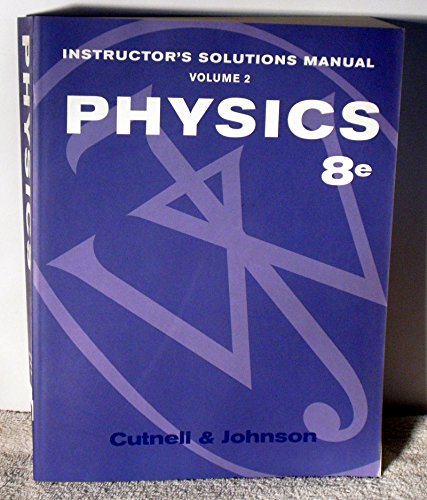 Stock image for Instructor's Solutions Manual t/a Physics, Eigth Edition, Volume II for sale by Booksavers of MD