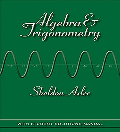 9780470470817: Algebra & Trigonometry: With Student Solutions Manual
