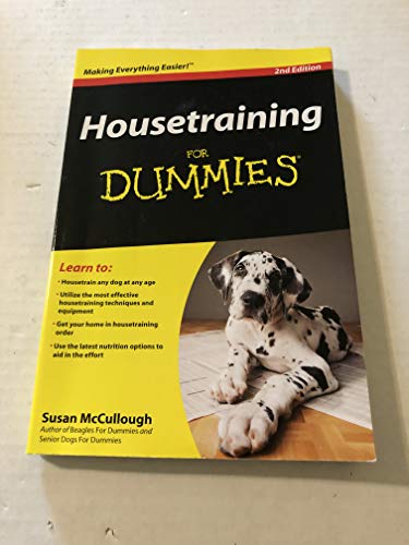 Imagen de archivo de Housetraining For Dummies a la venta por SecondSale