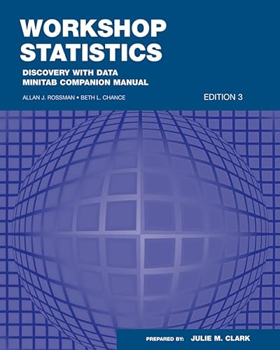 Imagen de archivo de Workshop Statistics: Discovery with Data Minitab Companion a la venta por Irish Booksellers