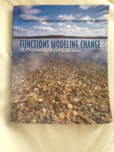 9780470484753: Functions Modeling Change: A Preparation for Calculus