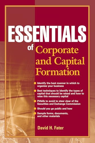 Beispielbild fr Essentials of Corporate and Capital Formation zum Verkauf von Better World Books