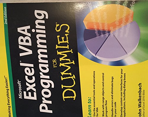 Imagen de archivo de Excel VBA Programming for Dummies a la venta por Better World Books