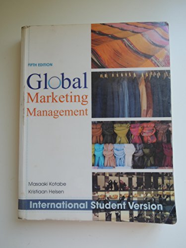 Stock image for Global Marketing Management, Fifth Edition International Student Version for sale by Better World Books