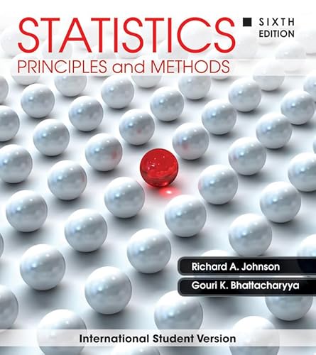 Stock image for Statistics: Principles and Methods for sale by Red's Corner LLC