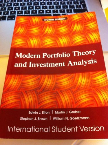 Stock image for Modern Portfolio Theory and Investment Analysis for sale by The Book Corner