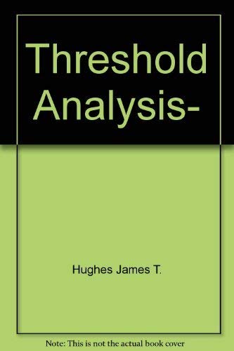 Stock image for Threshold Analysis for sale by PsychoBabel & Skoob Books