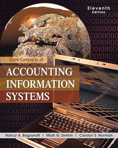 Imagen de archivo de Core Concepts of Accounting Information Systems a la venta por Better World Books