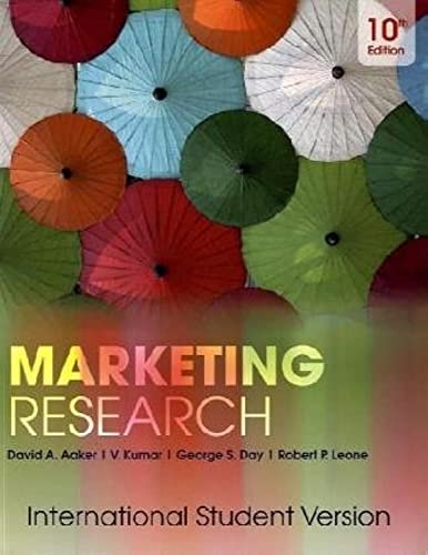 Beispielbild fr Marketing Research, Tenth Edition International Student Version zum Verkauf von medimops