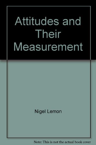 9780470526101: Attitudes and Their Measurement