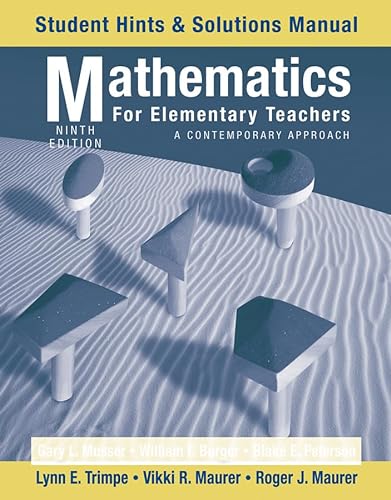 9780470531358: Mathematics for Elementary Teachers, Student Hints and Solutions Manual: A Contemporary Approach