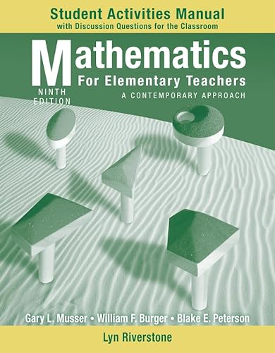 9780470531365: Mathematics for Elementary Teachers: A Contemporary Approach Student Activity Manual