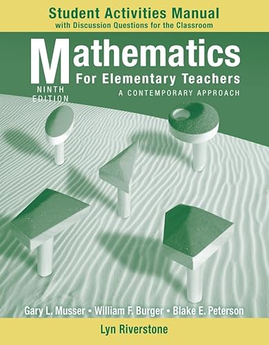 9780470531365: Mathematics for Elementary Teachers: A Contemporary Approach Student Activity Manual