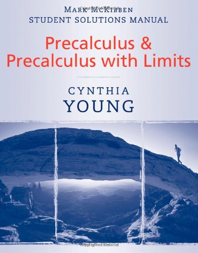 Stock image for Student Solutions Manual to accompany Precalculus Precalculus with Limits for sale by GoldenWavesOfBooks