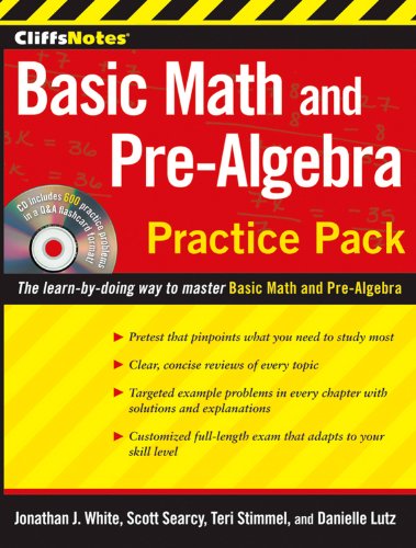 Imagen de archivo de CliffsNotes Basic Math and Pre-Algebra Practice Pack with CD a la venta por Wonder Book