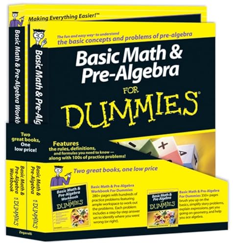 Imagen de archivo de Basic Math and Pre-Algebra For Dummies Education Bundle a la venta por Hafa Adai Books