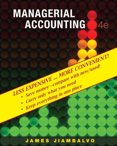 Stock image for Managerial Accounting Jiambalvo, James for sale by Textbookplaza