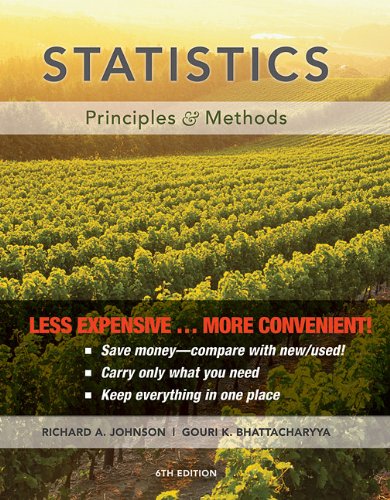 Beispielbild fr Statistics: Principles & Methods, 6th Edition (Binder Version) zum Verkauf von HPB-Red