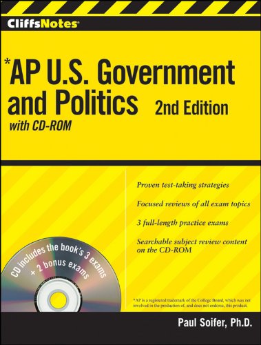Stock image for CliffsNotes AP U.S. Government and Politics with CD-ROM, 2nd Edition for sale by HPB-Emerald