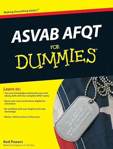 Imagen de archivo de ASVAB AFQT for Dummies a la venta por Better World Books