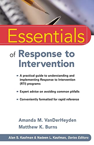 9780470566633: Essentials of Response to Intervention