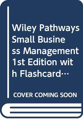 Wiley Pathways Small Business Management 1st Edition with Flashcard Set (9780470571637) by Hodgetts, Richard M.