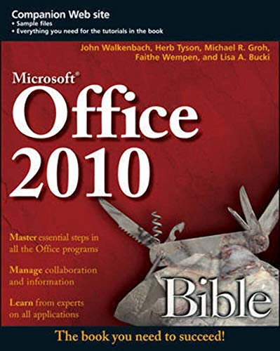 Imagen de archivo de Office 2010 Bible a la venta por Better World Books