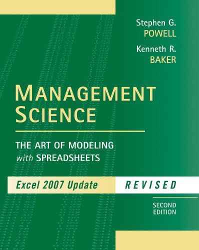 Beispielbild fr Management Science: The Art of Modeling with Spreadsheets, Excel 2007 Update, Second Edition Revised zum Verkauf von HPB-Red
