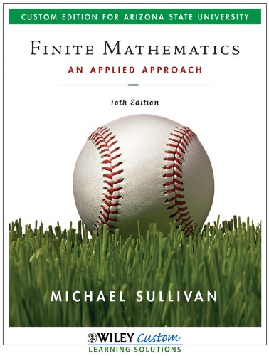 9780470612828: Finite Mathematics : An Applied Approach : Custom edition for Arizona State University