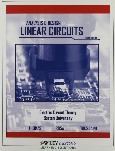 Stock image for The Analysis & Design of Linear Circuits for sale by ZBK Books