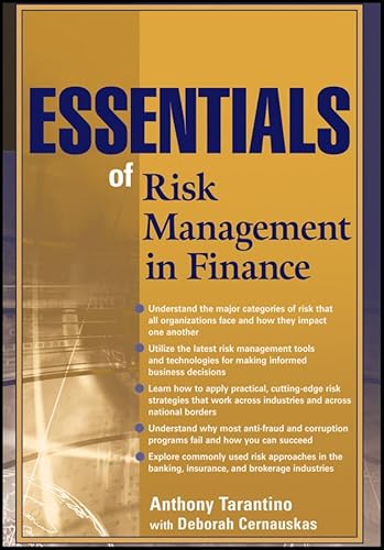 Beispielbild fr Essentials of Risk Management in Finance zum Verkauf von Better World Books