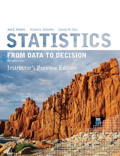 Beispielbild fr Watkins Statistics Preview, 2nd Edition zum Verkauf von Better World Books