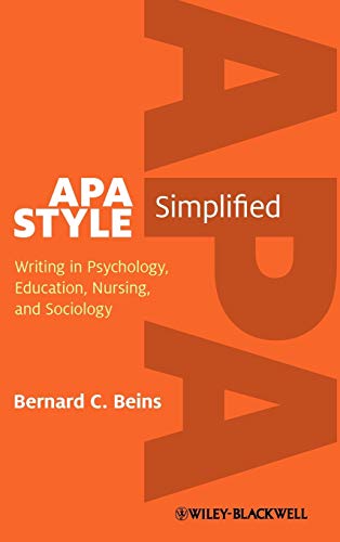 9780470672327: APA Style Simplified: Writing in Psychology, Education, Nursing, and Sociology