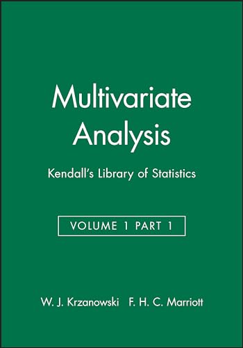 Beispielbild fr Multivariate Analysis, Volume 1, Part 1: Kendall's Library of Statistics zum Verkauf von Fachbuch-Versandhandel