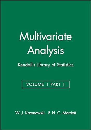 9780470711033: Multivariate Analysis (1): Kendall's Library of Statistics