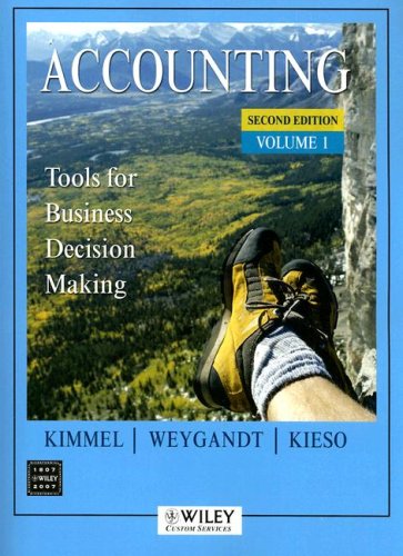 Beispielbild für Accounting: Tools for Business Decision Making, Second Edition, Volume 1 zum Verkauf von SecondSale