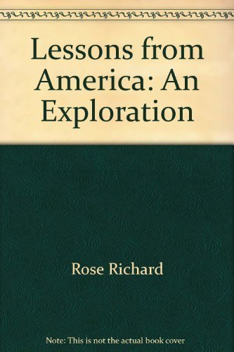 9780470733509: Lessons from America: An Exploration
