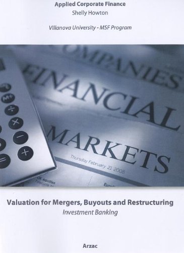 Beispielbild fr Valuation for Mergers, Buyouts and Restructuring: Applied Corporate Finance zum Verkauf von medimops