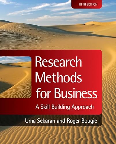 Imagen de archivo de Research Methods for Business: A Skill Building Approach a la venta por Once Upon A Time Books