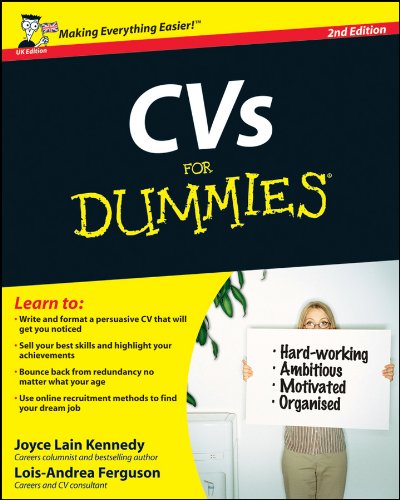 Beispielbild fr CVs for Dummies 2nd Edition zum Verkauf von Better World Books