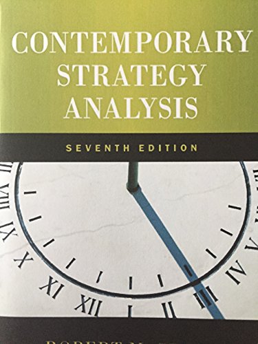 Imagen de archivo de Contemporary Strategy Analysis a la venta por Better World Books: West