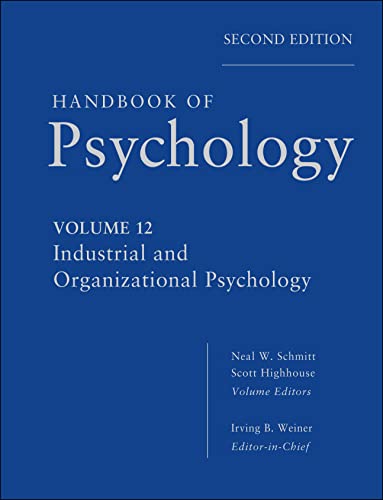 9780470768877: Handbook of Psychology, Industrial and Organizational Psychology